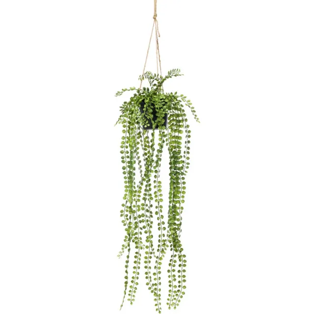 Emerald Kunst Hangplant in pot Ficus Pumila 60cm - Kunstplant voor binnen Groen