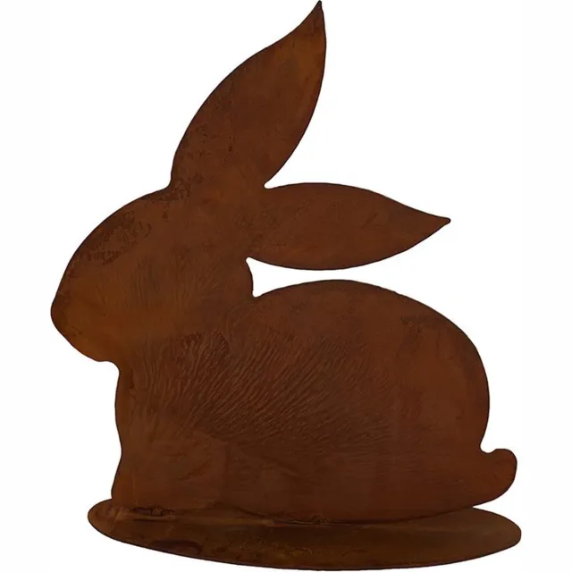 Rostikal Decoratie - Tuin - Konijn - Roest figuur - 25cm hoog Roest bruin