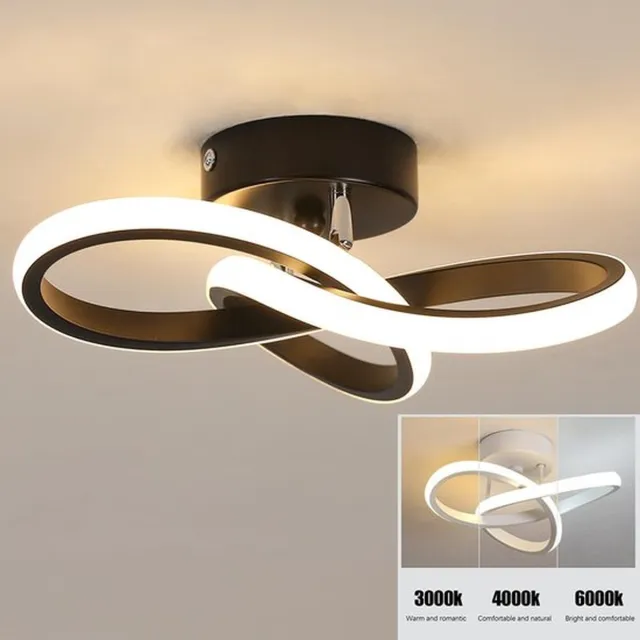 Zyronn LED 3 Kleuren Gang Plafondlamp Moderne Huisverlichting LED Opbouw Slaapkamer Woonkamer Ganglamp Trapverlichting Zwart driekleurig licht