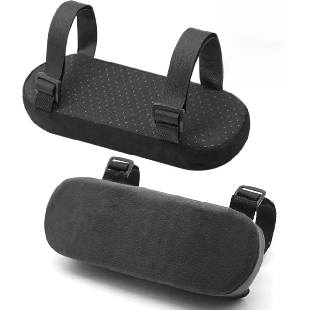 KZQ Zwarte Armleuningkussens Set Van 2 - Hoogteverhogend Traagschuim Kussen Voor Gaming En Bureaustoelen, Dikke Bescherming En Extra Comfort