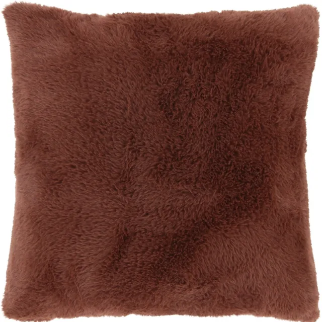 Unique Living Jip Sierkussen Faux Fur Roodbruin - Warm & Sfeervol
