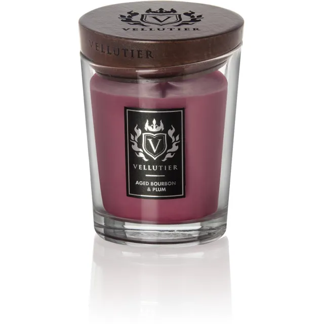Vellutier Geurkaars Aged Bourbon & Plum - Medium - Tot 70 uur brandtijd Niet gespecificeerd