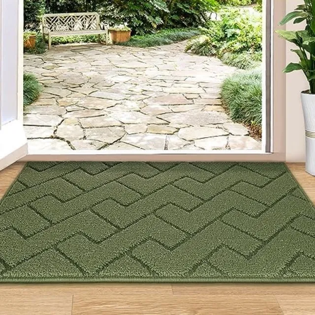 RALA Deurmat met Vuilschraper en Waterabsorptie, Machinewasbaar - Groen 80x100cm