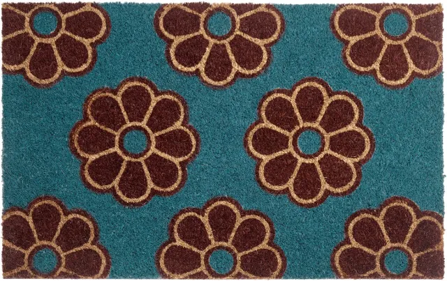 Beliani KULIK - Deurmat - Blauw - 50 x 80 cm - Kokosvezel