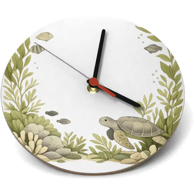 Mr Cadeautjes Klok rond Ø 19 - design Onderwater-omlijsting met luchtige kern | cadeau Wit