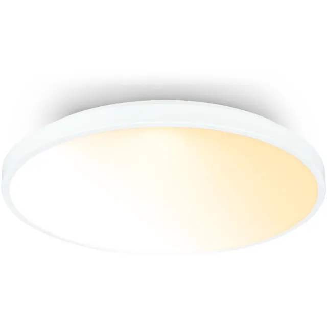 B.K.Licht BRILONER Competo – LED Plafondlamp met warm wit licht – 12W – 1.300Lm – Ø38 cm – wit