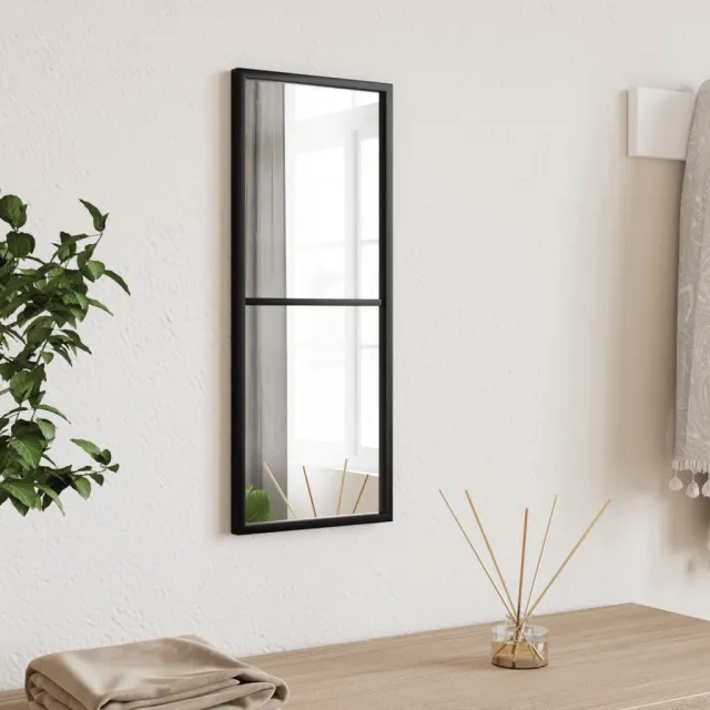 vidaXL Wandspiegel rechthoekig 20x50 cm ijzer zwart