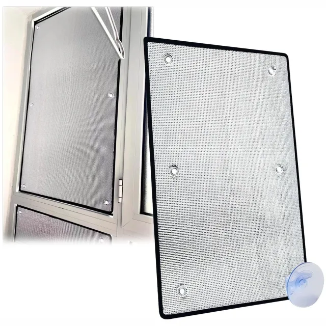 Famanu Raamfolie met zuignappen, reflecterende folie voor thermische isolatie, zonwering tegen hitte en inkijk, volledig verduisterend, 50x140 cm, ideaal voor het creëren van privacy en het verbeteren van energie-efficiëntie