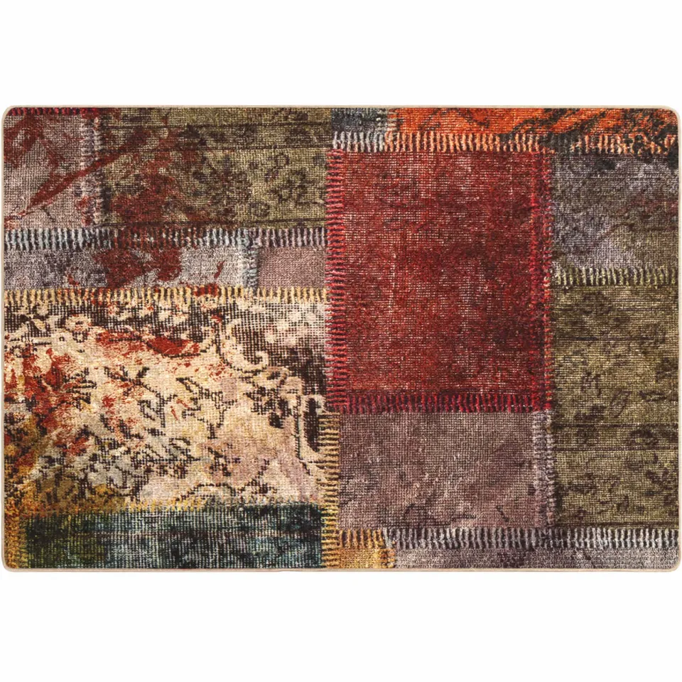 vidaXL Vloerkleedloper MARSA Meerkleurig 100 x 150 cm Polyester en PVC