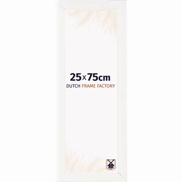Dutch Frame Factory Fotolijst 25x75 cm - MDF - Wit Geveegd - Praag