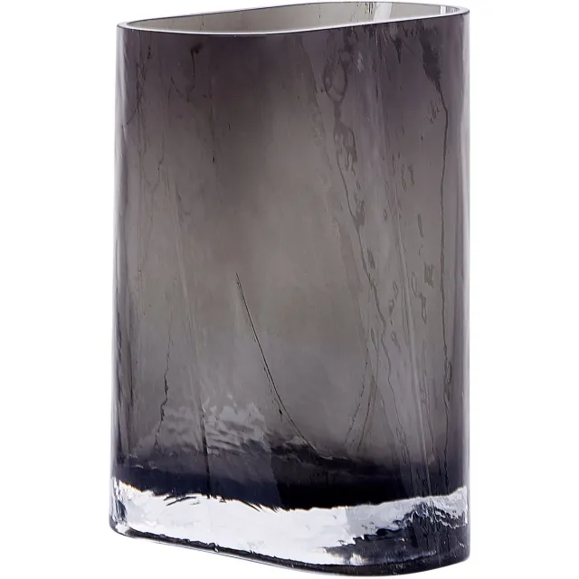 Beliani MITATA - Decoratieve vaas - Donkergrijs - Glas