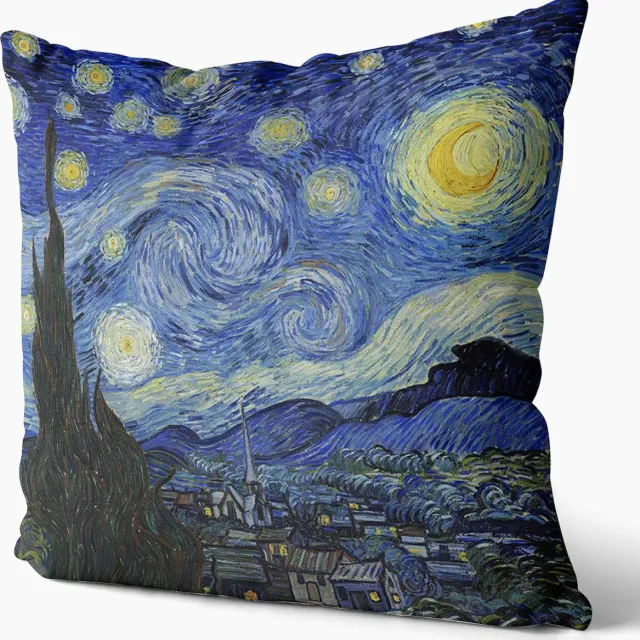 ZenXstore Dutch Design Sierkussens bij ZenXhome “The Stary Night Vincent” 40cm X40cm inclusief kussens
