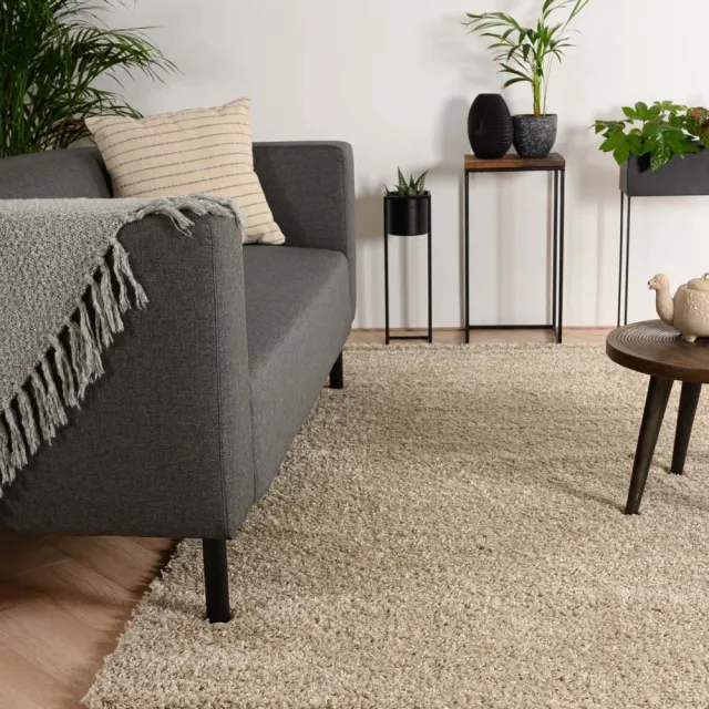 Tapeso Hoogpolig vloerkleed - Shaggy Trend champagne 200x300