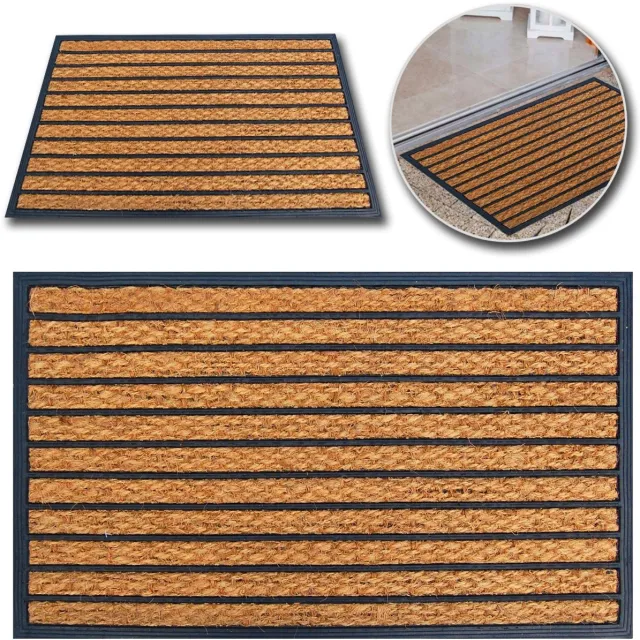 ML Merkloze kokosmat Deurmat - antislip, 40x60 cm Bruin