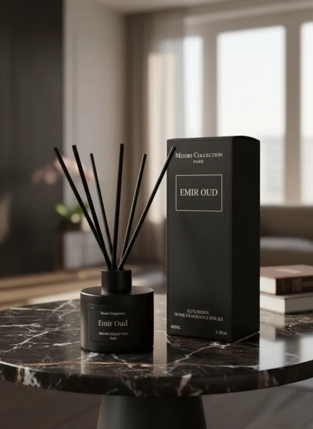 Mizori Collection Paris Emir Oud - Mizori Collection Paris - Luxurious Home Fragrance Sticks - Huisparfum - Huisgeur stokjes - Interieurparfum zwart
