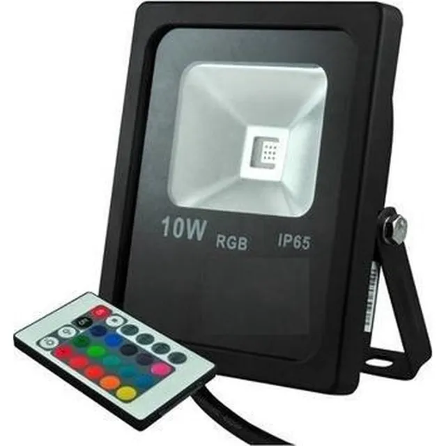 ABC-Led 30W LED Schijnwerper RGB IP65 Outdoor - Dimbaar Remote - Zwart