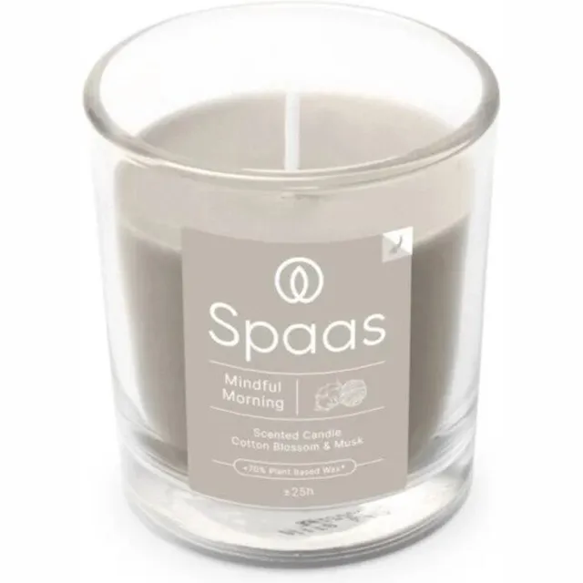 Spaas Geurglas 25u d7 cm mindful morning Spaas bruin