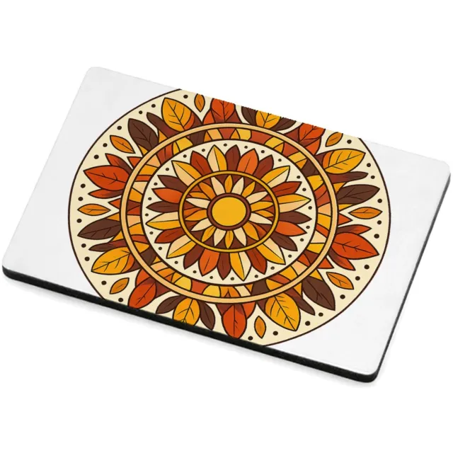 Mr Cadeautjes MDF magnetische fotolijst 7,5 x 5 - design Ronde zonnewaaier met botanische rust | cadeau Wit