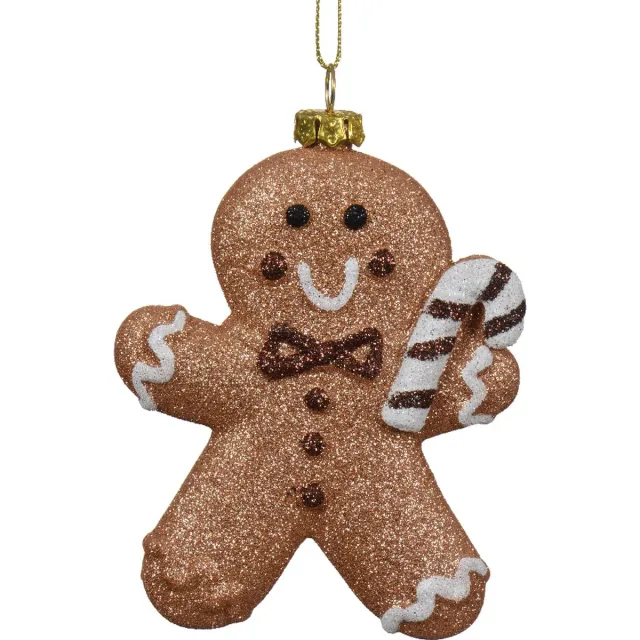 Decoris Hangende kerstdecoratie, peperkoekman 8,30x3x10cm bruin