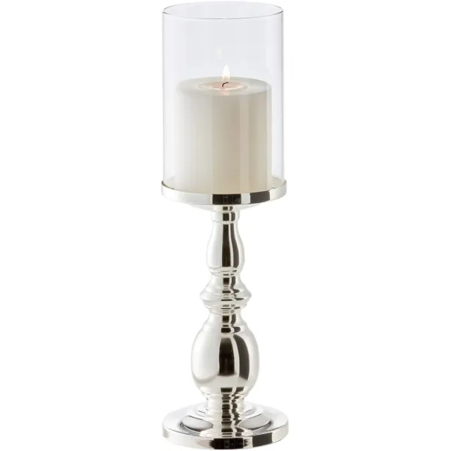 Famanu Windlicht Olga, hoogte 34 cm, stijlvol en decoratief Zilver