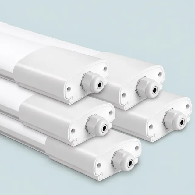 LOVHAUS 5x LED TL Lamp 60 cm - 20W - 2200 Lumen - 4000K - IP66 - Doorkoppelbaar Wit