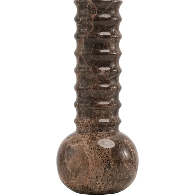 Mr. Stoned Marmeren Vaas Ribbel Bruin