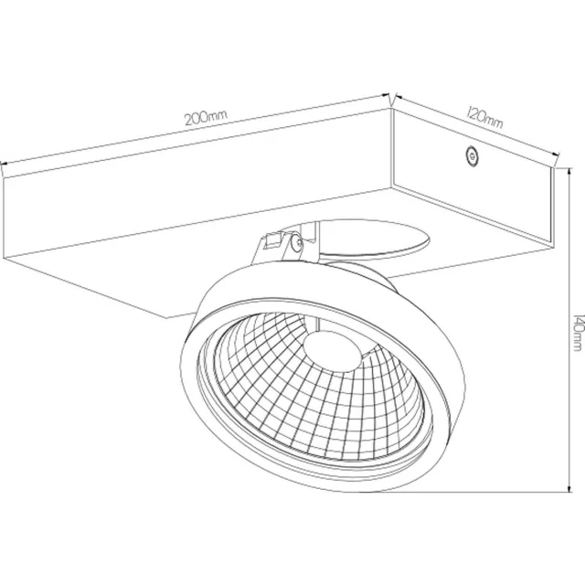 Fantasia AEON opbouw plafondspot met AR111 12W LED, 2700K warm wit, 1386 lumen, dimbaar, 350° draaibaar, set van 2, wit