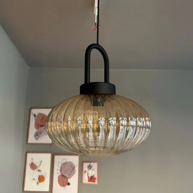 Bamyum Elegant hanglamp, industriële Modern stijl, Ø20 cm, honingkleur metalen lamp Vintage 4-Honey Color