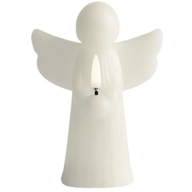 Uyuni Lighting LED kaars - Engel - Oyster Grey - 11 x 15,5 cm