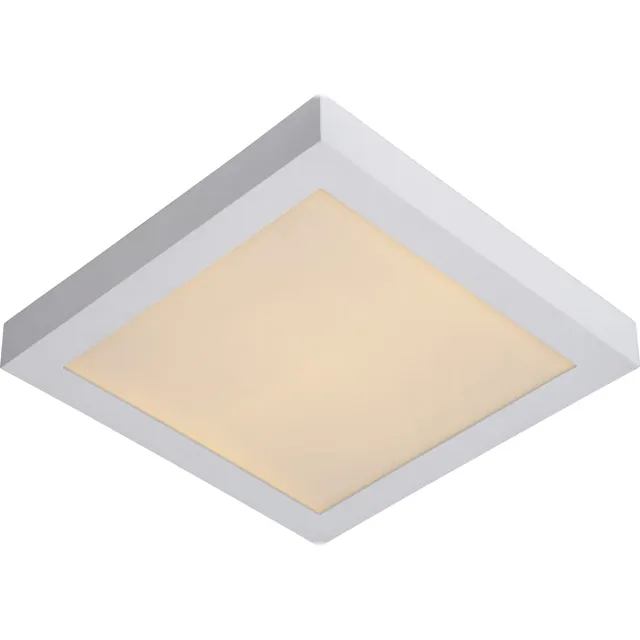 Lucide BRICE-LED - Plafonnière (Plafondlamp) Badkamer - LED Dimbaar - 1x30W 3000K - IP44 - Wit