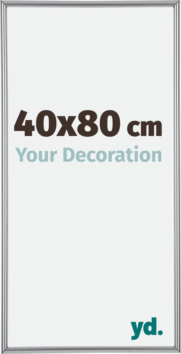 yd. Your Decoration - Fotolijst 40x80 cm - Kunststof - Zilver Hoogglans - Annecy