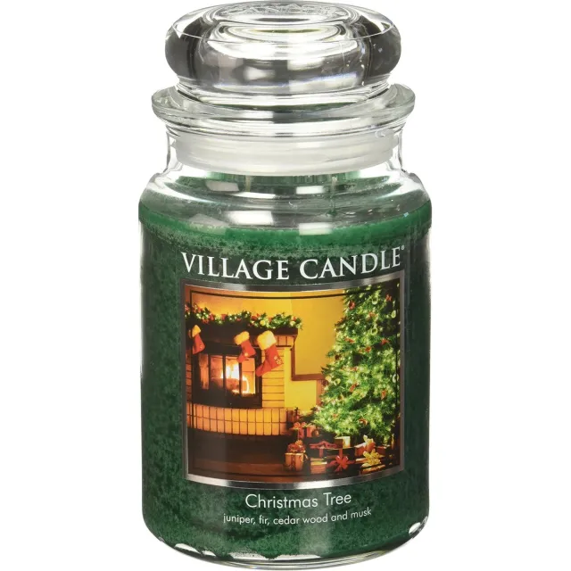 village candle Christmas Tree - Geurkaars - Kerst Groen