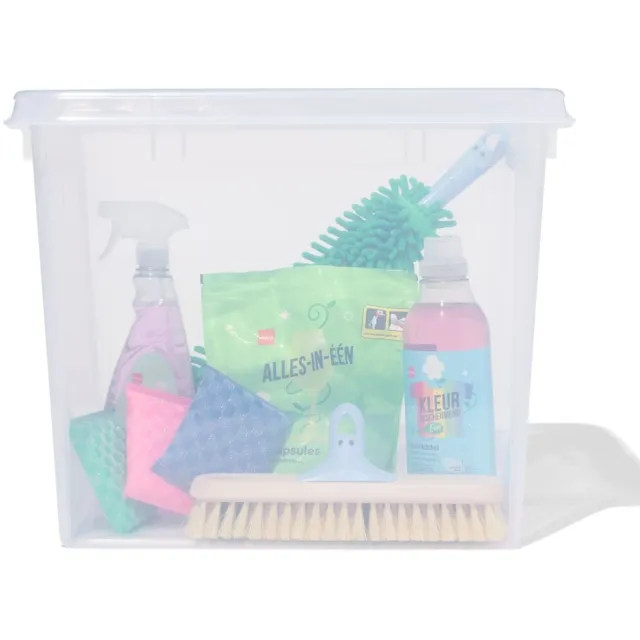HEMA Opbergbox 52L London transparant 50x39x41 (transparant)