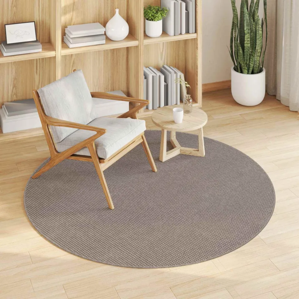 vidaXL Binnen kleed LUGO Crème-taupe Ø 160 cm Polyester, foto 3