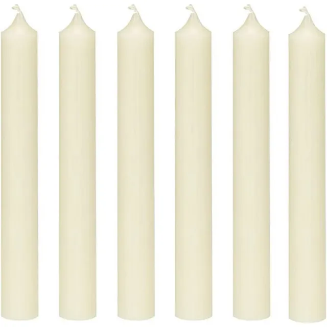 Branded by Dinerkaarsen- Champagekleur 19.5 cm -Branded BY- 18 stuks-druipen en walmen niet Ecru