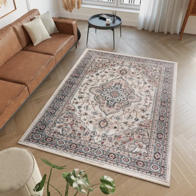 Tapiso Colorado Vloerkleed Grijs Woonkamer Oosters Tapijt Maat- 250x350 Grijs Beige2