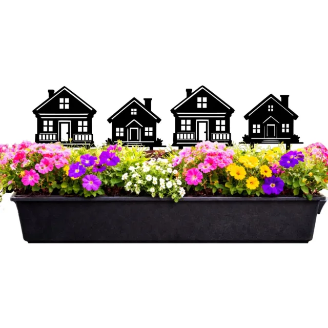 Anwicar Tuin Decoratie Buiten Zwart 17x12x1,5 cm - Tuinhuis Decorat - Tuinversiering - Metaal Tuindecoratie