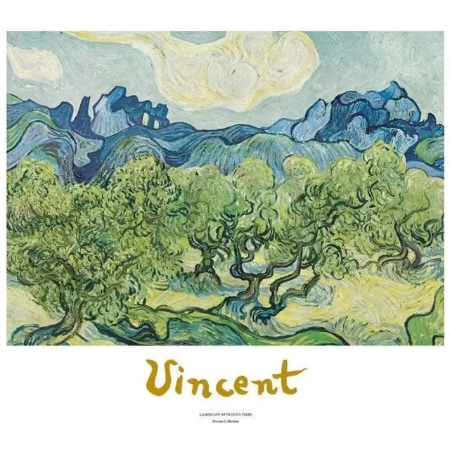 PGM Kunstdruk Vincent Van Gogh - Landscapes with olive trees 70x50cm Divers