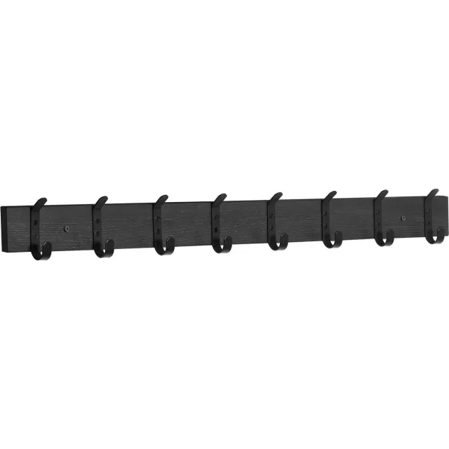 Acaza Kapstok - Wandkapstok - Kapstok Hangend - 16 Haken - 88 cm - Zwart
