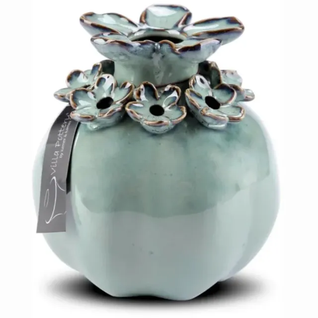 Villa Pottery Licht Groen Reactieve bloemenvaas Patricia 19x19x20