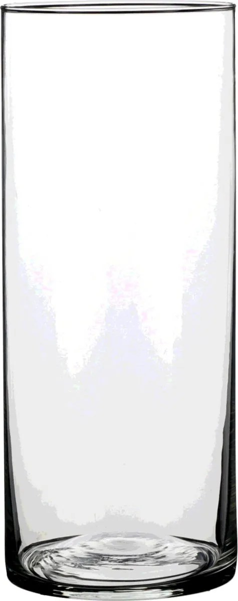 Mica Decorations Vaas - cilinder - helder glas - D12 x H30 cm - Bloemenvaas Transparant