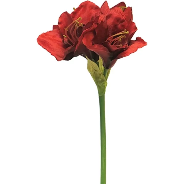 Erutan avon Hippeastrum Aline red 63 cm kunstbloem Erutan Avon Groen