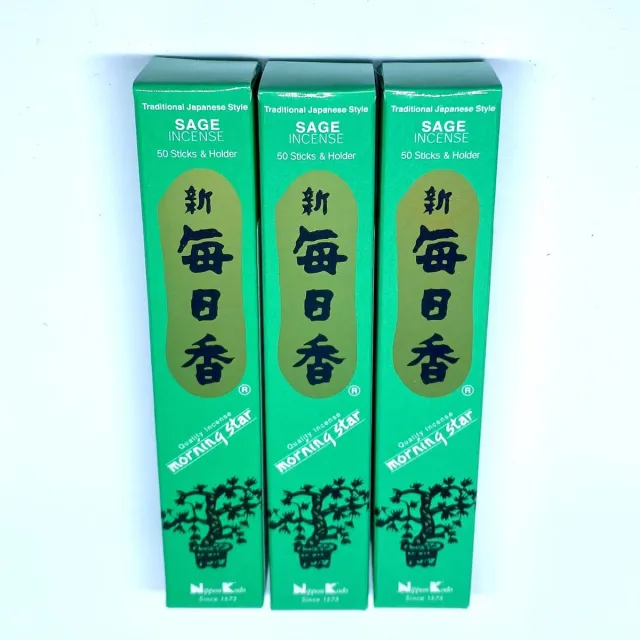 Morning Star Sage Incense - wierook stokjes - 3-pack Groen