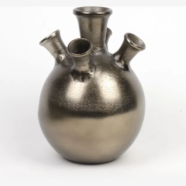 Wiljan Vaas-tulpenvaas aluminium Antiek Nikkel 28cm