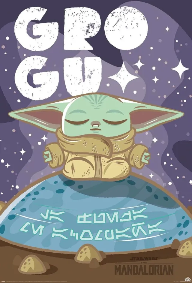 Star Wars The Mandalorian Grogu Cuteness - Maxi Poster Multi color