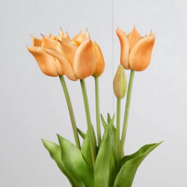 Housenice Tulpen boeket van 5 peach kunst tulpen-Real Touch Tulip Bundle x5