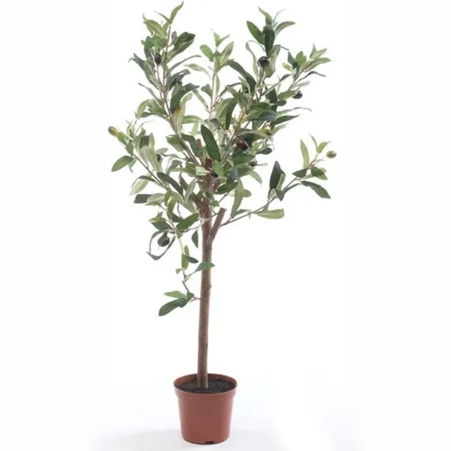 Bellatio Flowers & Plants Kunstplant Groene Olijfboom 65 cm in Pot - Kunstboom voor Binnen