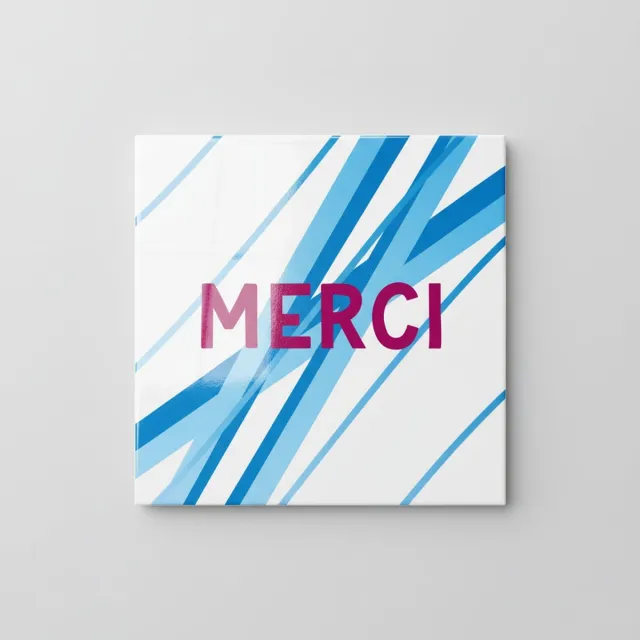Nevolis “Merci” Bedankt Tegel – Moderne 15×15 cm Keramische Waardering Cadeau & Stijlvolle Wanddecoratie Multi Color