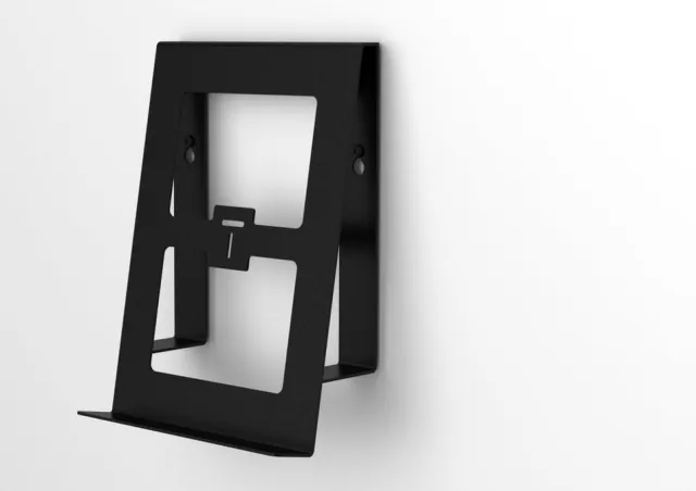 TOWA Designs Wall Warrior Wand boekenstandaard zwart I metalen minimalistische wand boekensteun Mat Zwart
