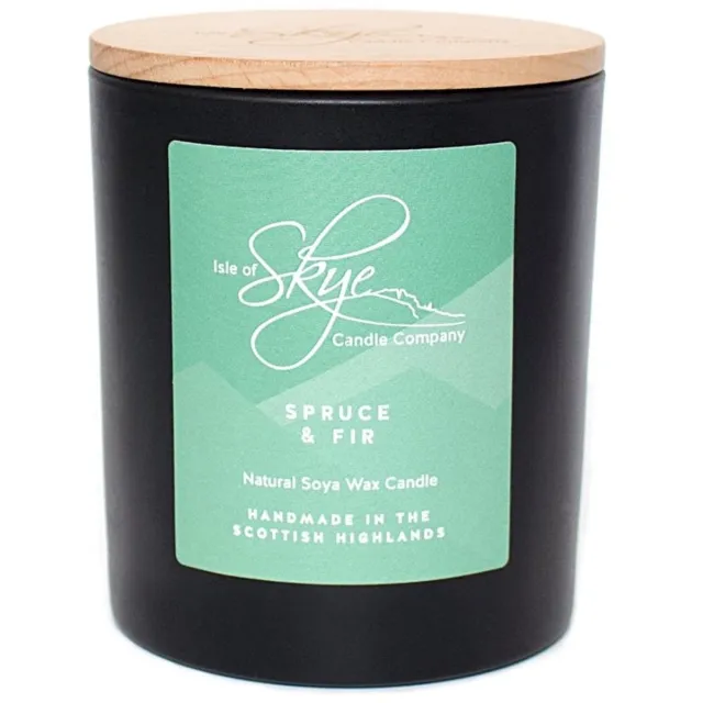 Isle of Skye Candle Company Sojawaskaars Spruce & Fir - Black Tumbler - Handgemaakt - 45 uur - Isle of Skye Candle Company Transparant